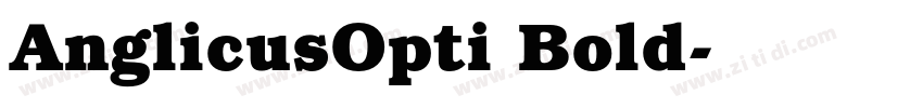 AnglicusOpti Bold字体转换